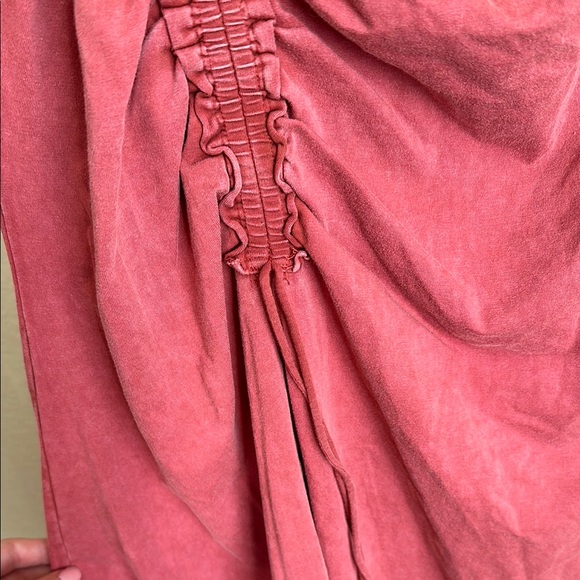 Anthropologie Daily Practice, XL, Ruched Sleeveless Dress, Pink - Picture 5 of 5